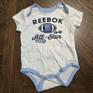 Reebok Blue and White Kids Bodysuit